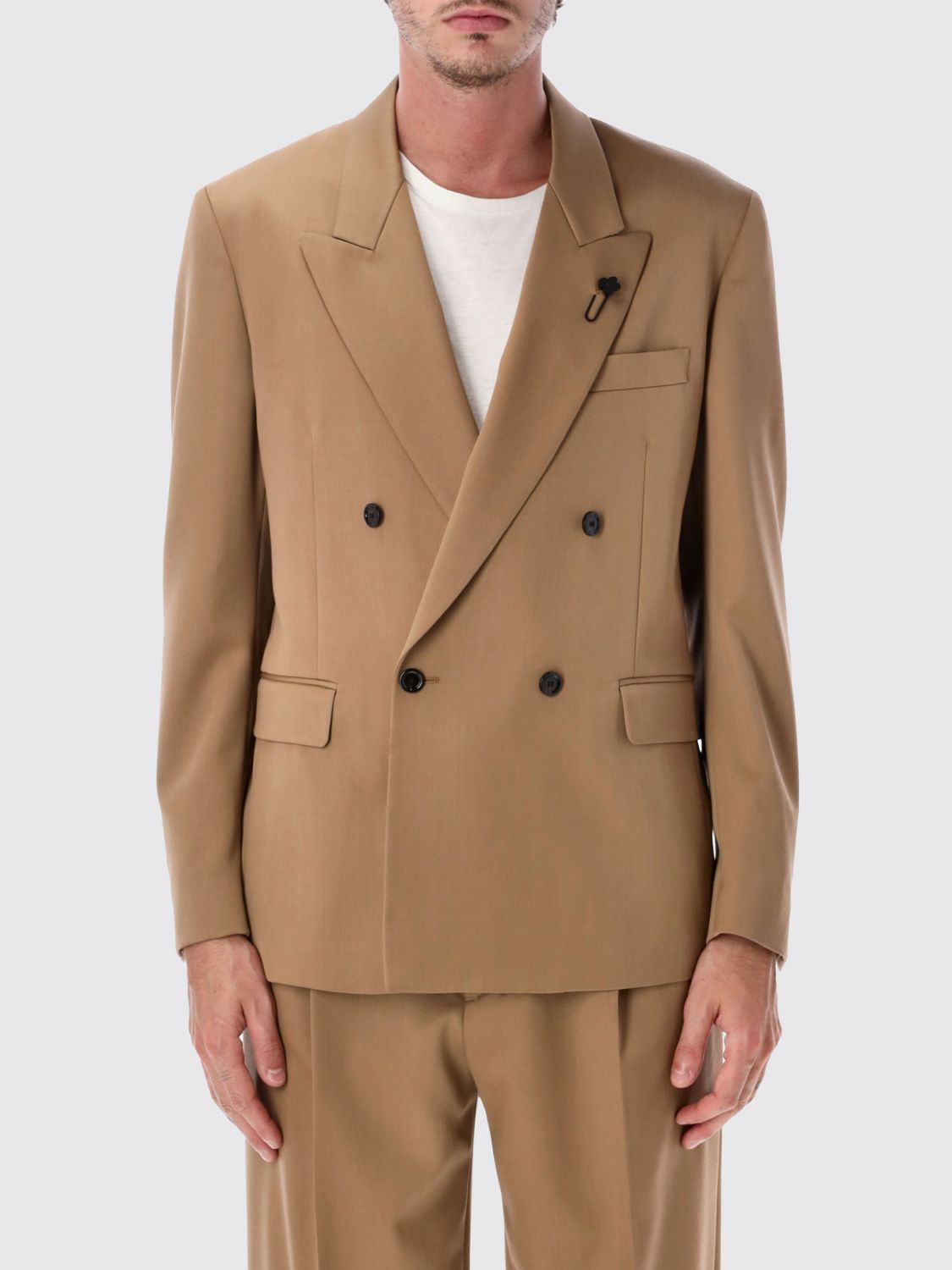 LARDINI Jacket Men color Beige