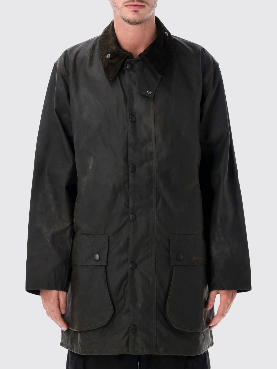 BARBOUR Northumbria Jacke aus gewachster Baumwolle mit Cordkragen