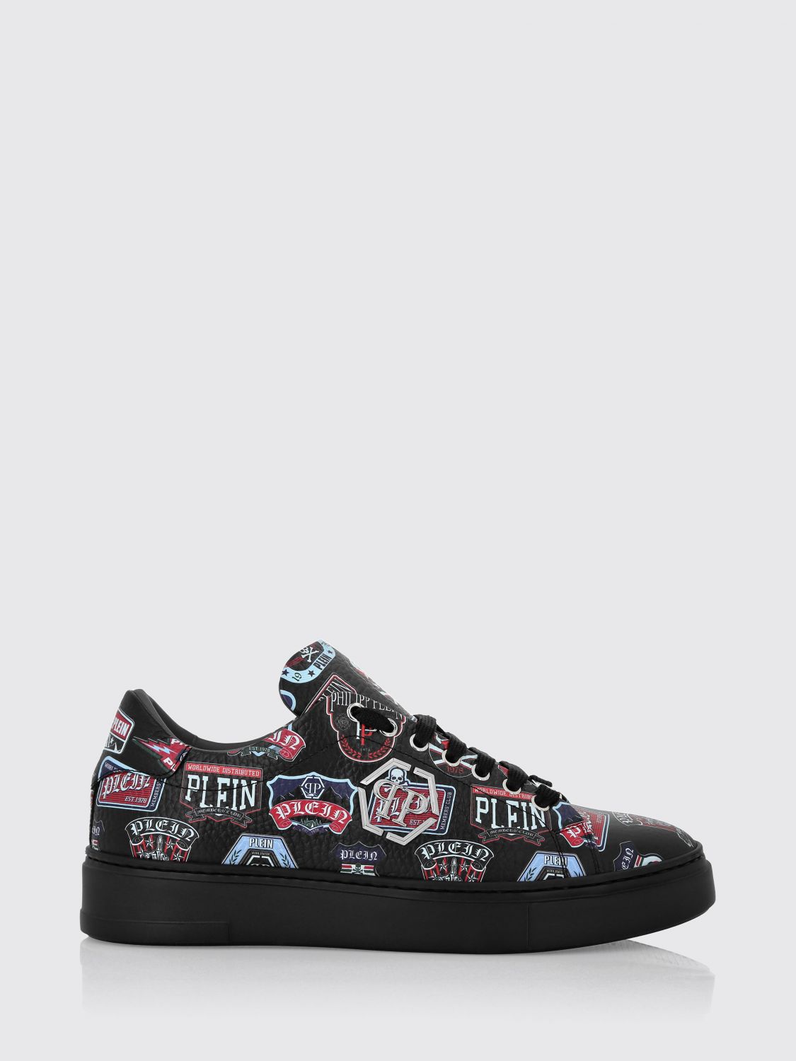 PHILIPP PLEIN Sneakers low-top in pelle di vitello con stampa grafica