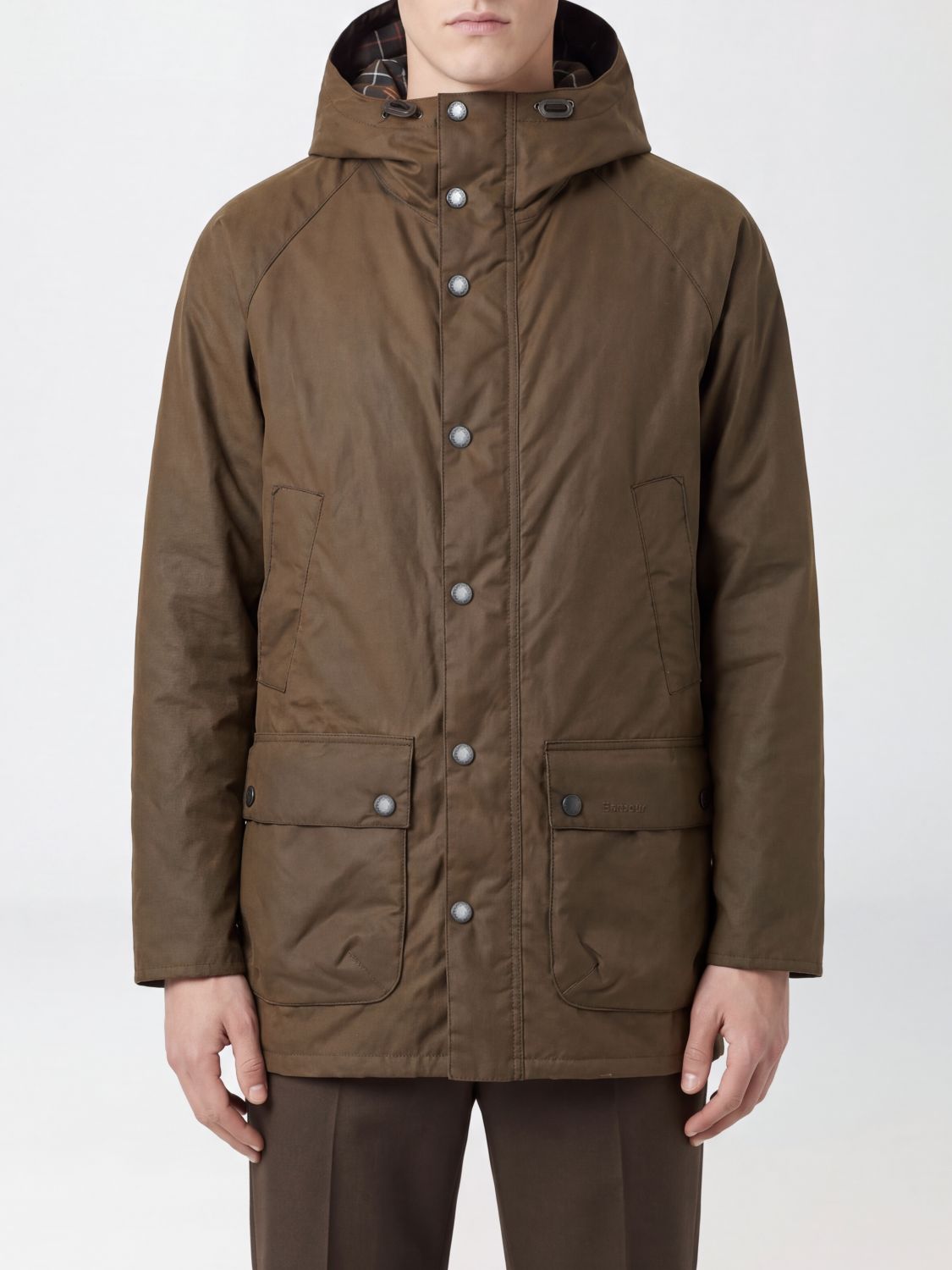 BARBOUR Bedale Parka aus gewachster Baumwolle mit Kapuze und aufgesetzten Taschen
