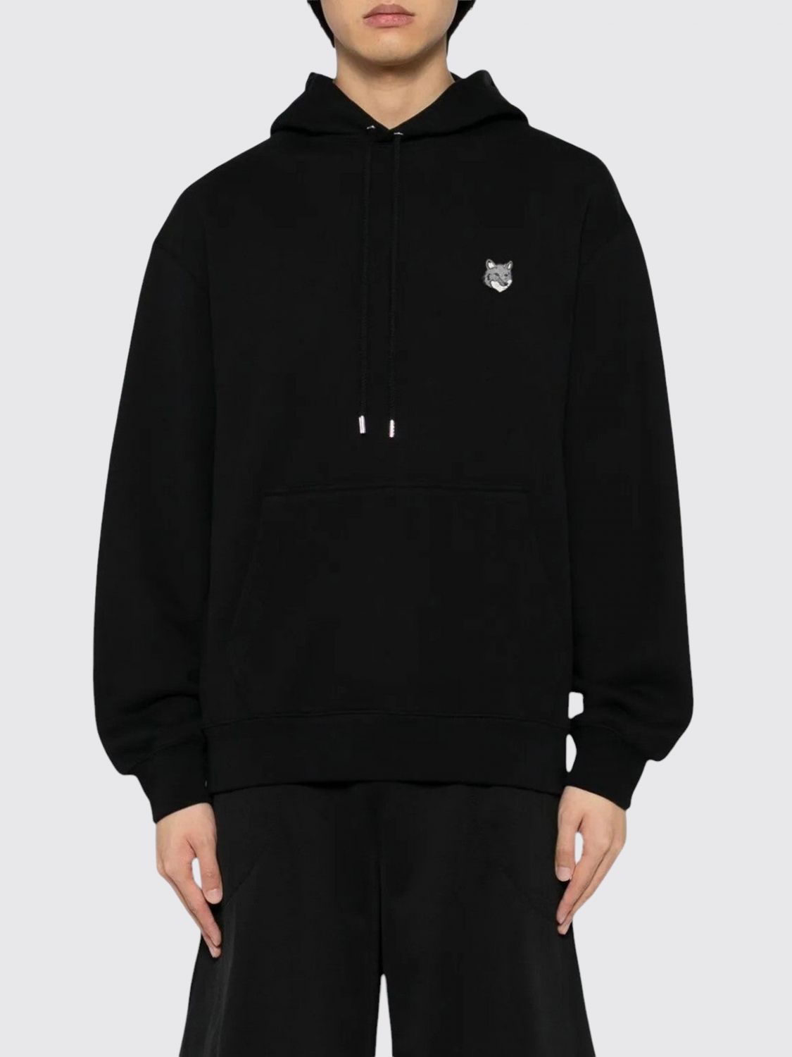 MAISON KITSUNÉ Hoodie aus Baumwolle mit Chillax-Fox-Logo und Kängurutasche