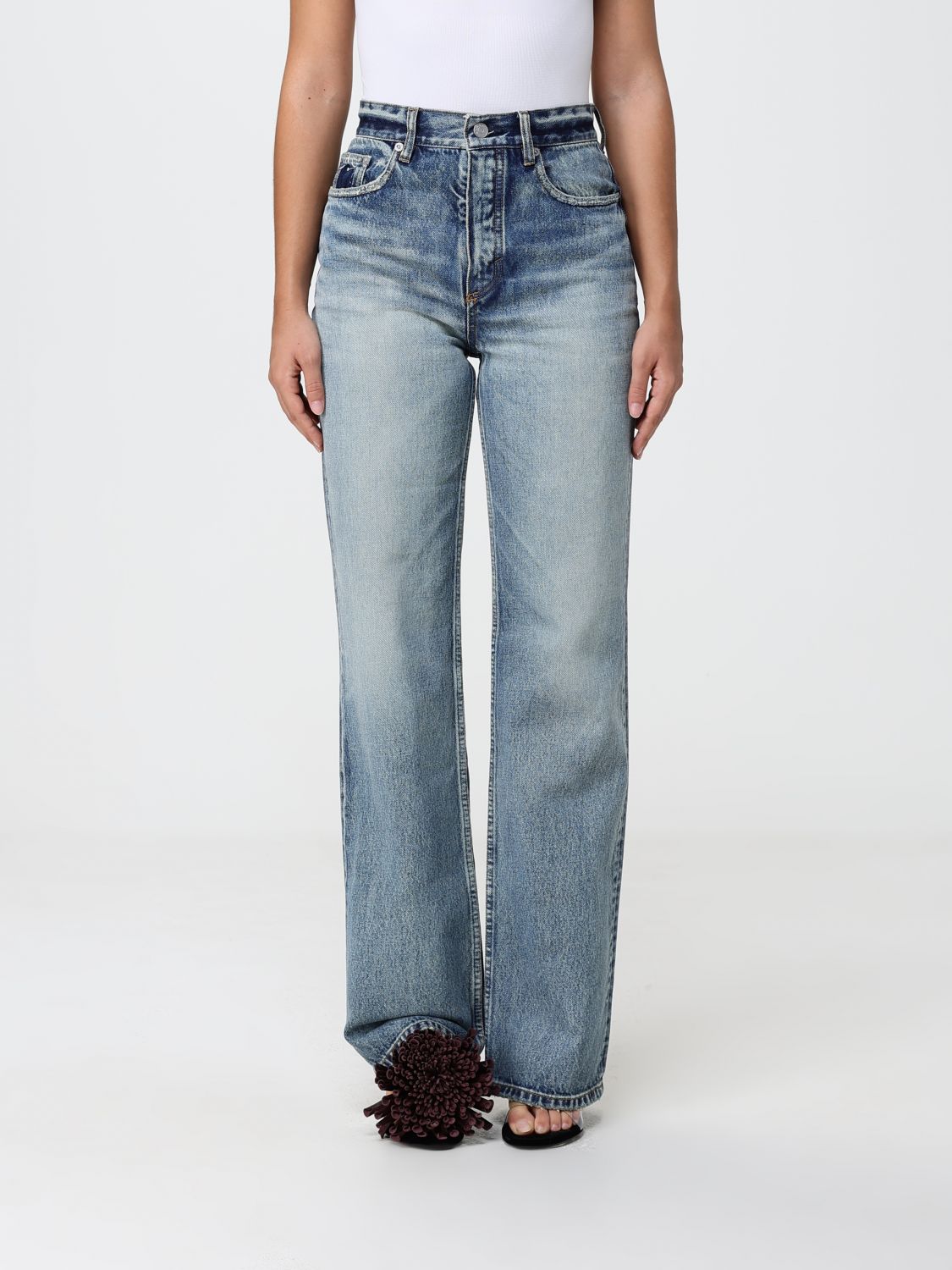 ALAÏA Jeans Woman color Blue