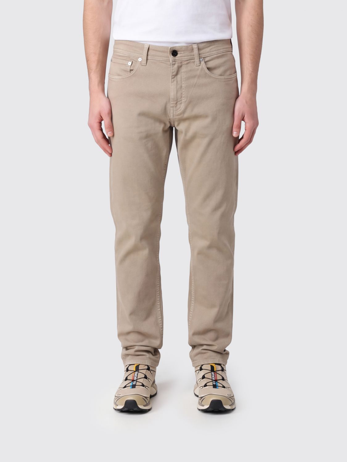 STONE ISLAND Slim Fit Cotton Denim Jeans with Compass Logo Patch