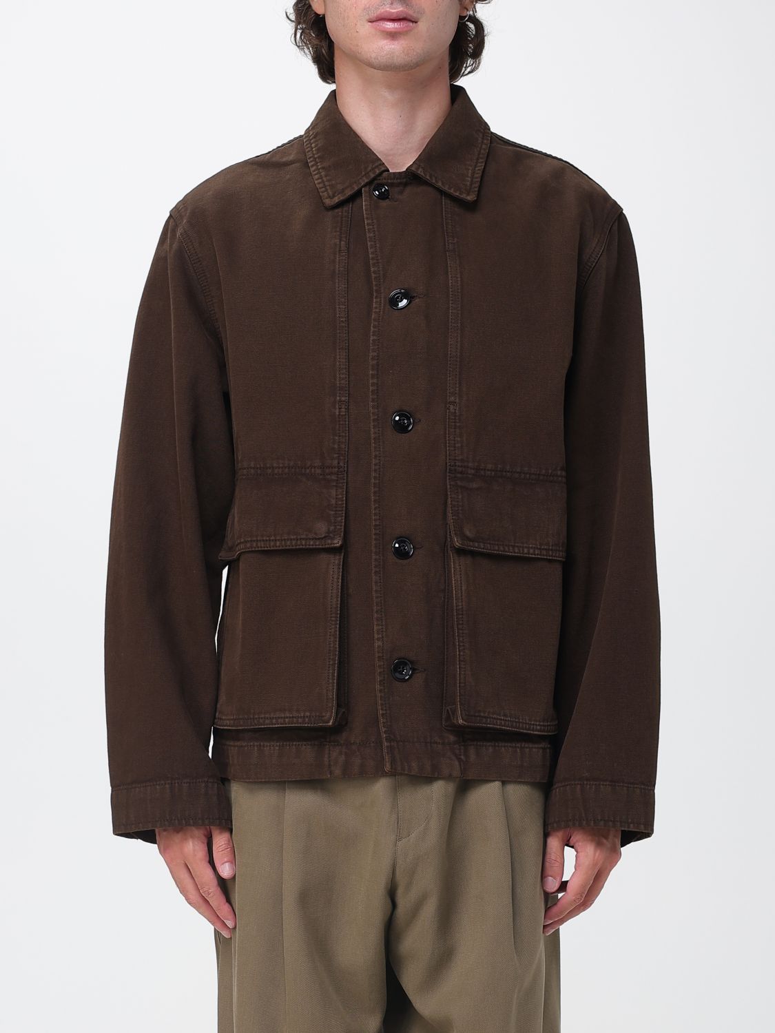 Lemaire Single-Breasted Lightweight Cotton Jacket with Patch Pockets