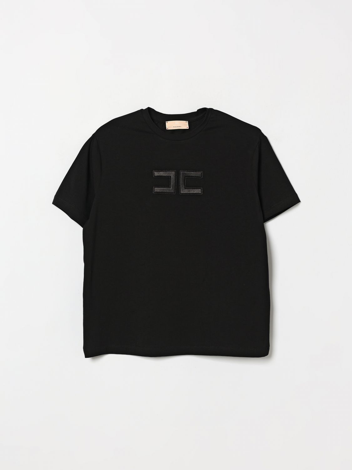ELISABETTA FRANCHI LA MIA BAMBINA T-Shirt aus Baumwolle mit gesticktem Logo