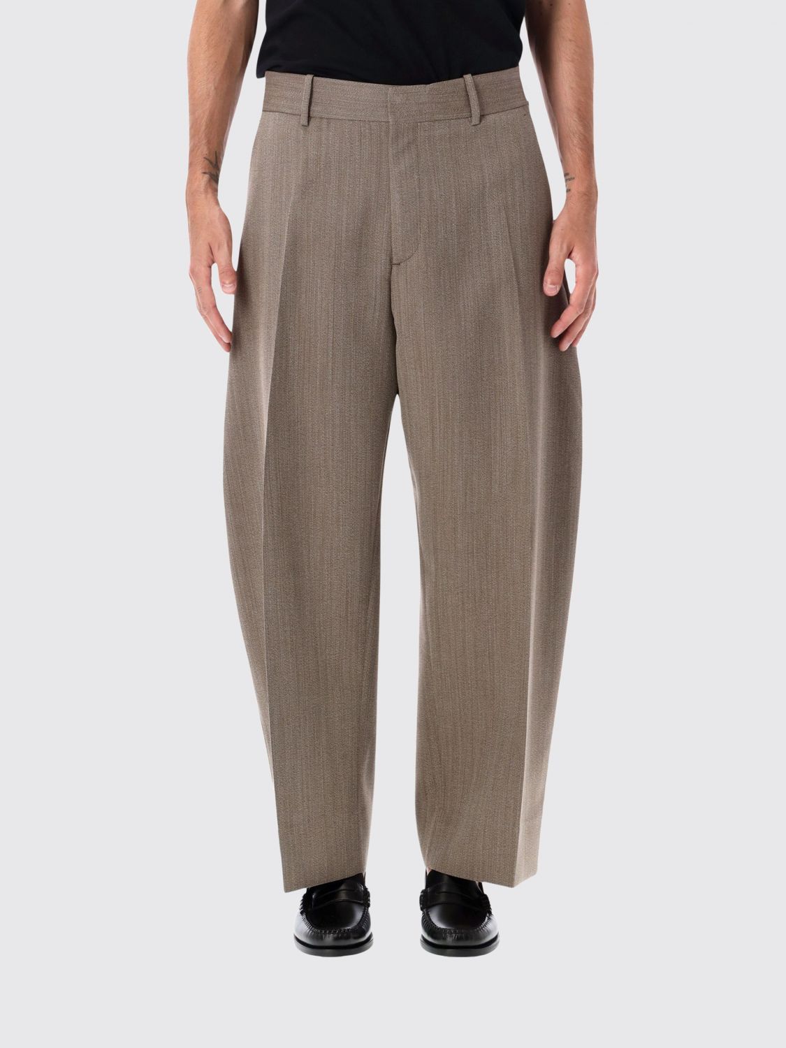 Studio Nicholson Fume Maßgeschneiderte Hose mit weitem Bein aus Wollmischung