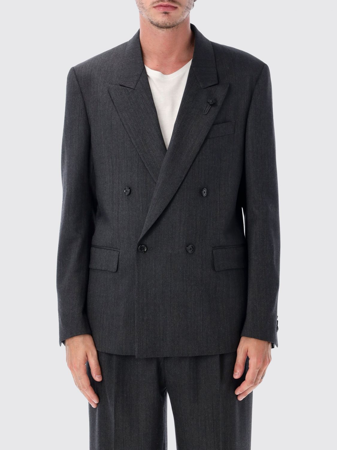 LARDINI Jacket Men color Grey