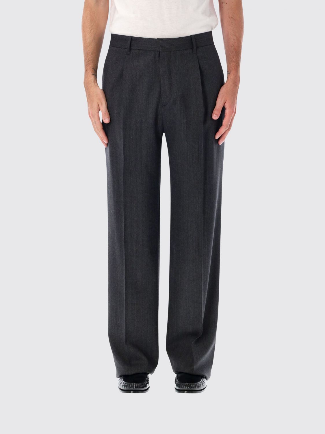 LARDINI Pants Men color Grey