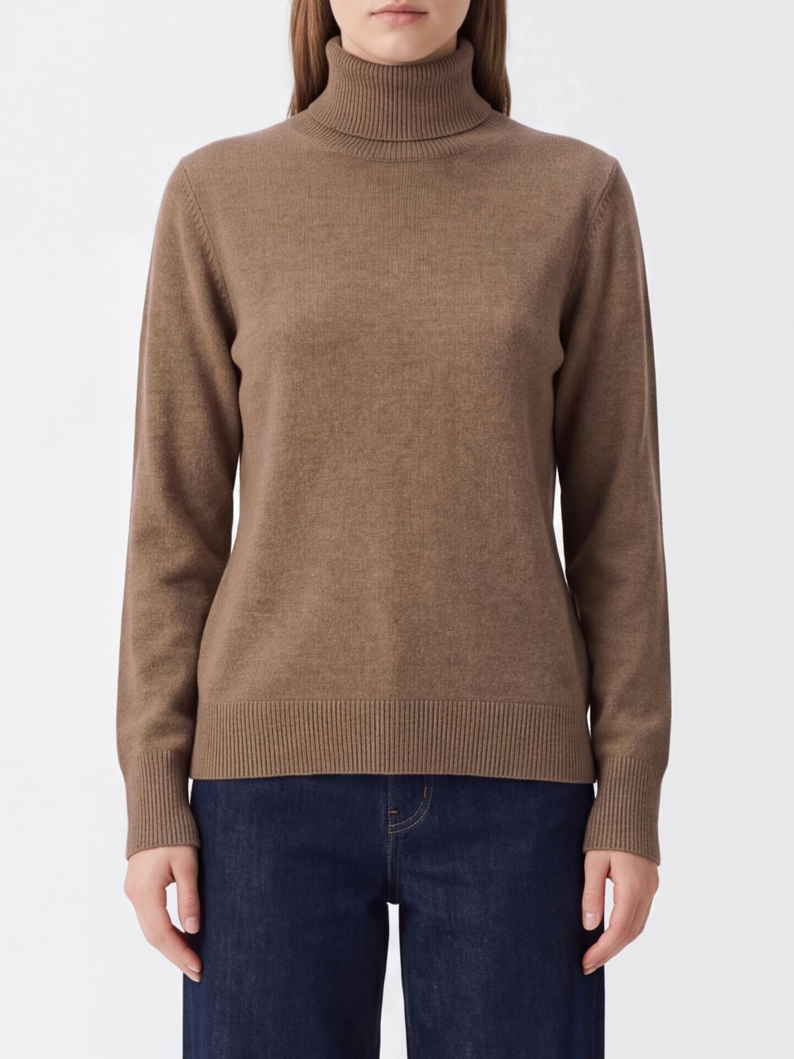 'S Max Mara Maglia dolcevita slim fit in lana a costine