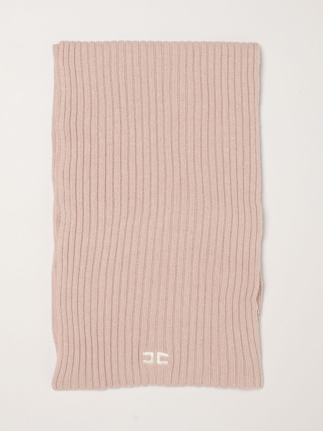 ELISABETTA FRANCHI LA MIA BAMBINA Gerippter Wollstrickschal mit Logo