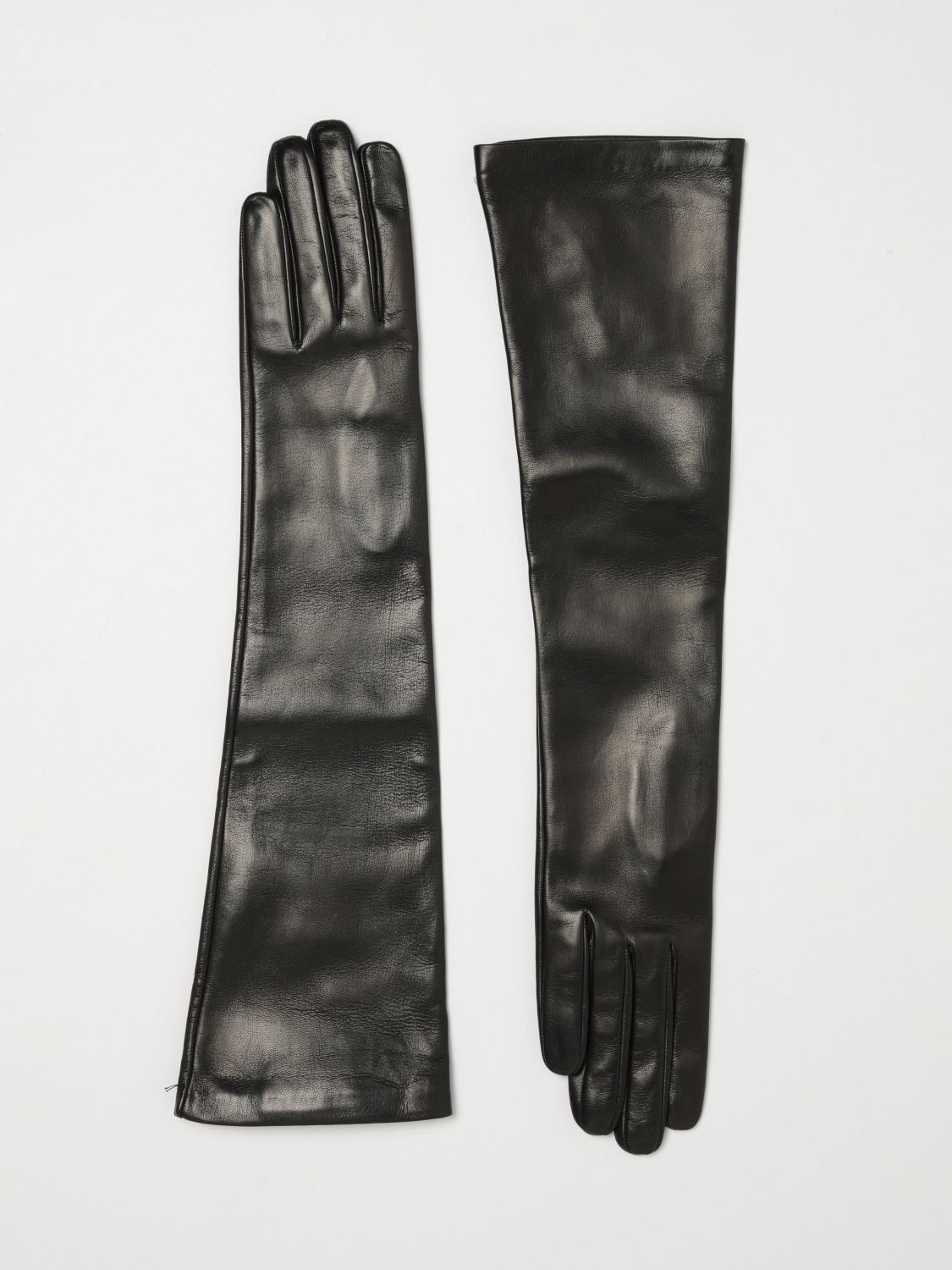 Ermanno Scervino High-Cuff Smooth Leather Gloves