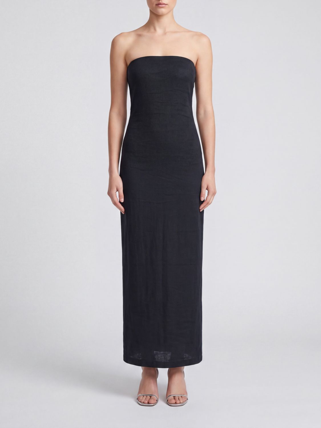 ISSEY MIYAKE High-Waisted Blue Cotton Blend Long Pencil Skirt