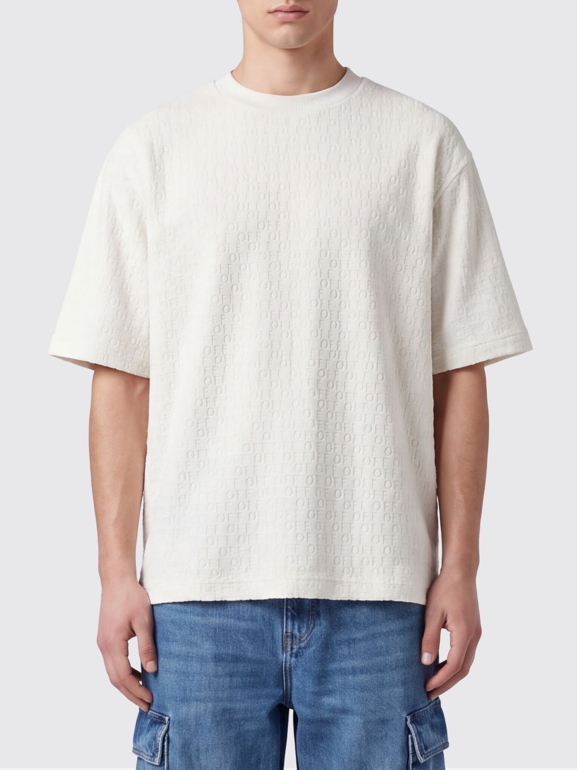 OFF-WHITE T-Shirt Men color Yellow Cream