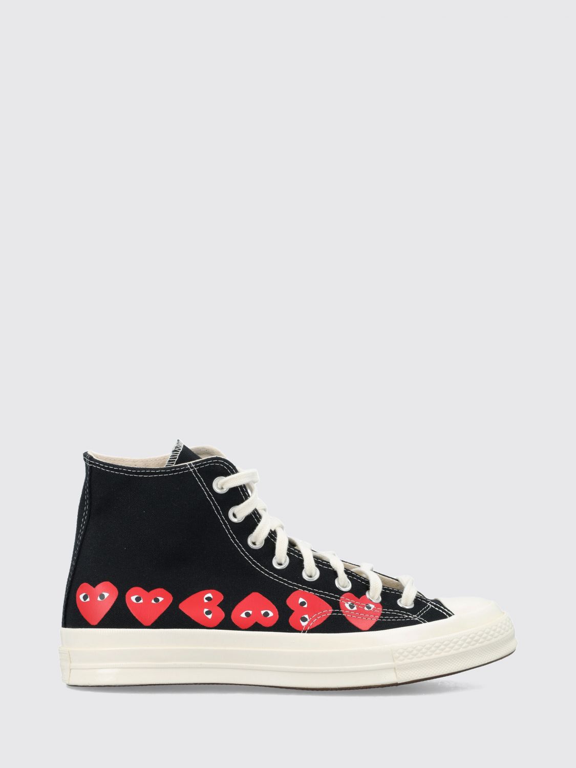 Comme Des Garçons Play X Converse Chuck 70 High-Top Cotton Canvas Sneakers