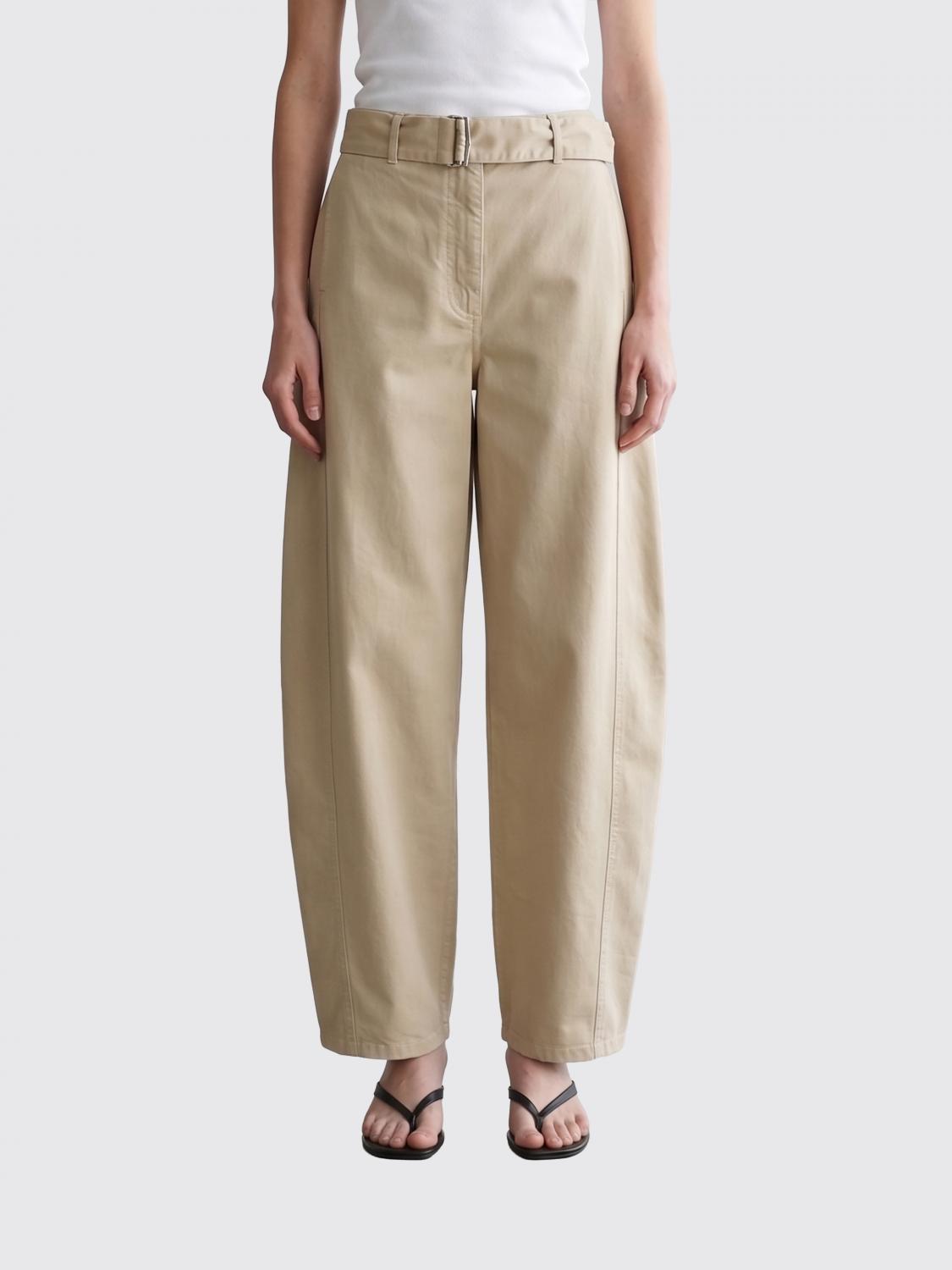 MAGDA BUTRYM Wide-Leg Baggy Cotton Trousers with an Adjustable Belt