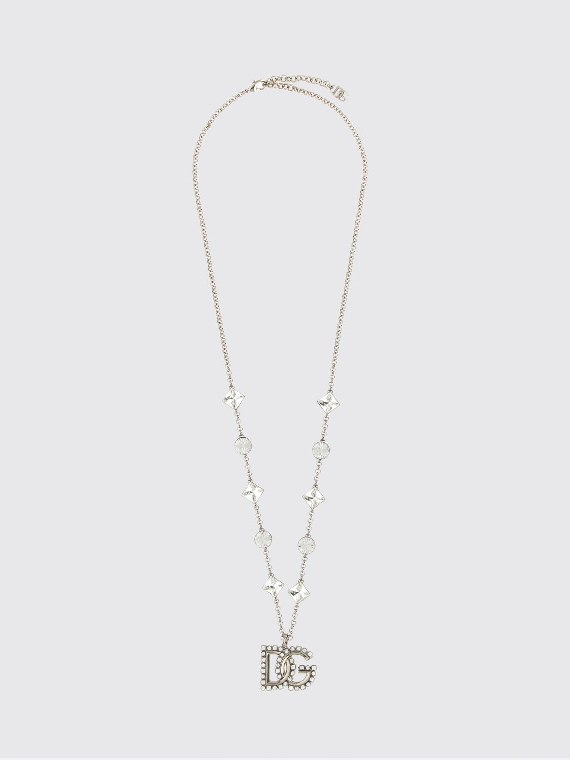DOLCE & GABBANA Necklace with DG Monogram Pendant and Crystals