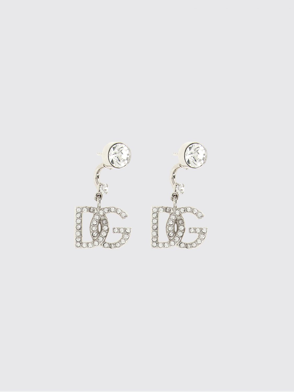 Dolce & Gabbana DG Monogram Pendant Earrings with Crystals · OS