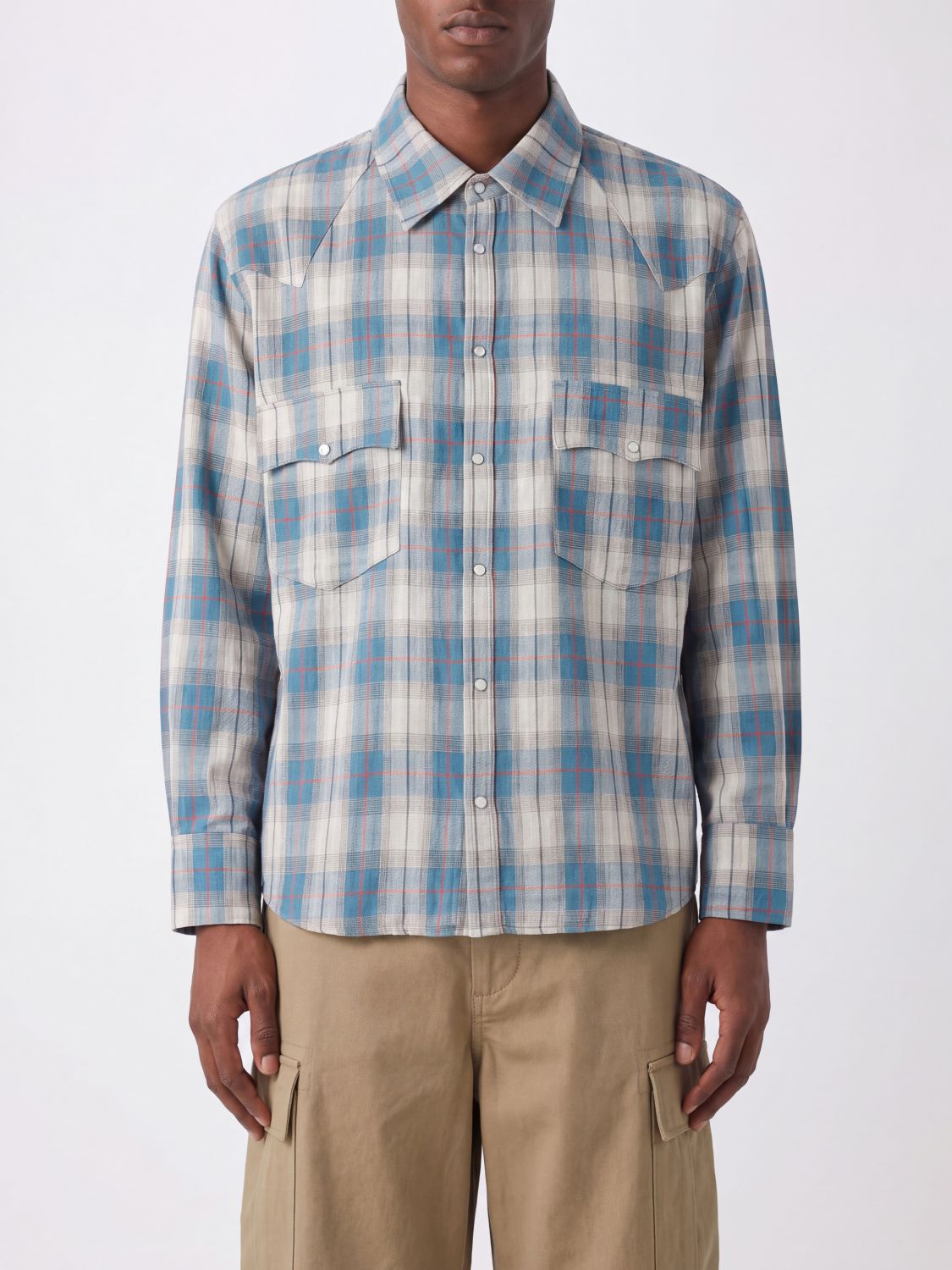 FOUND Shirt Men color Blue