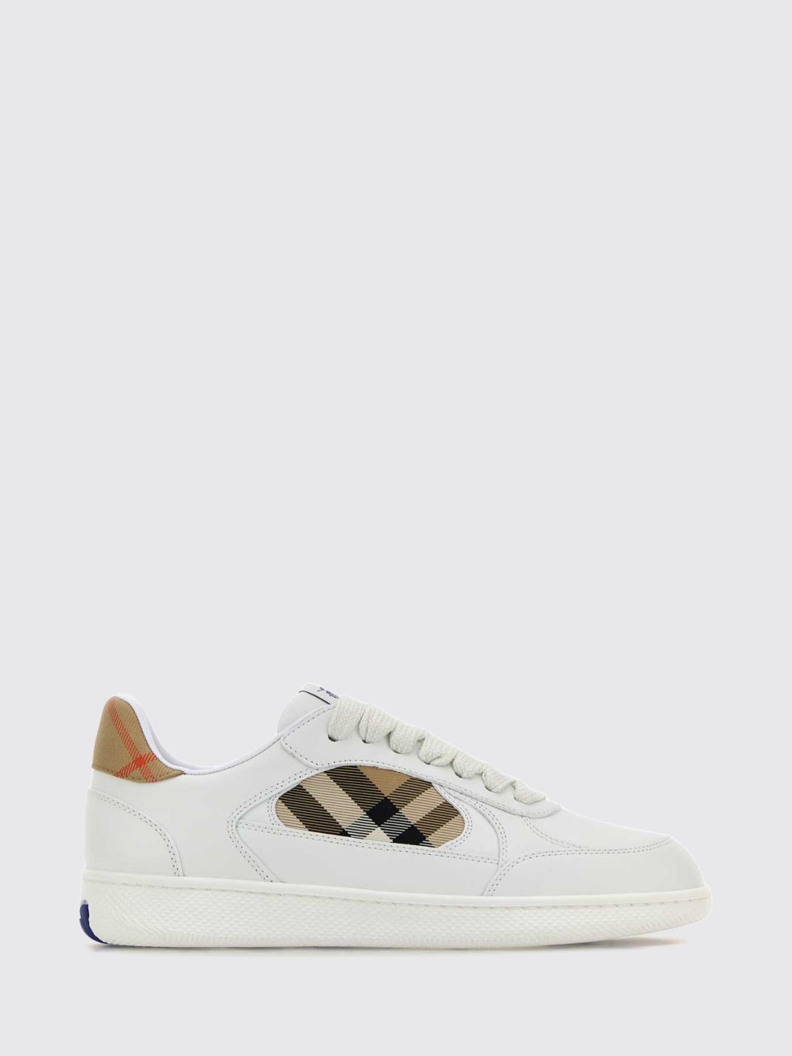 BURBERRY Terrace Kalbsleder-Sneaker mit Vintage-Check-Details