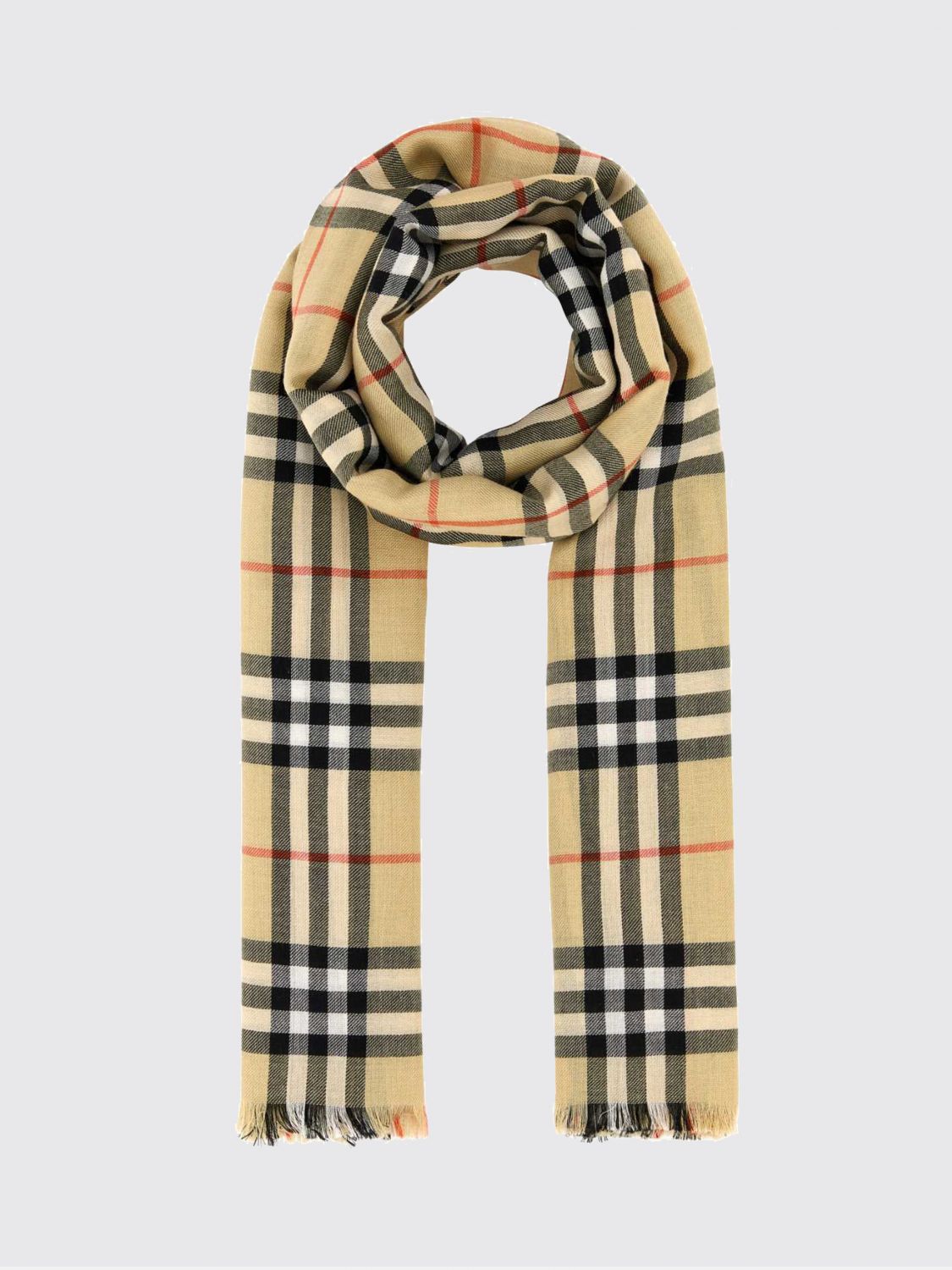 BURBERRY Scarf Woman color Sand
