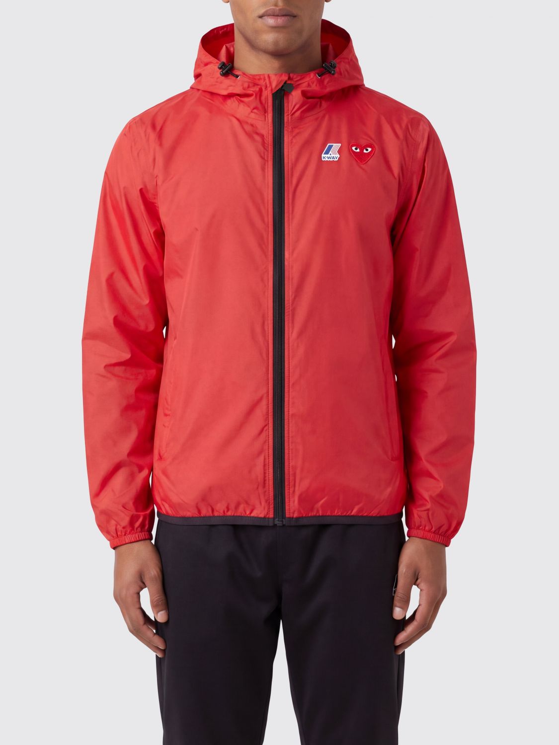 Comme Des Garcons Play X K-Way Comme Des Garçons Play x K-Way Hooded Nylon Windbreaker Jacket