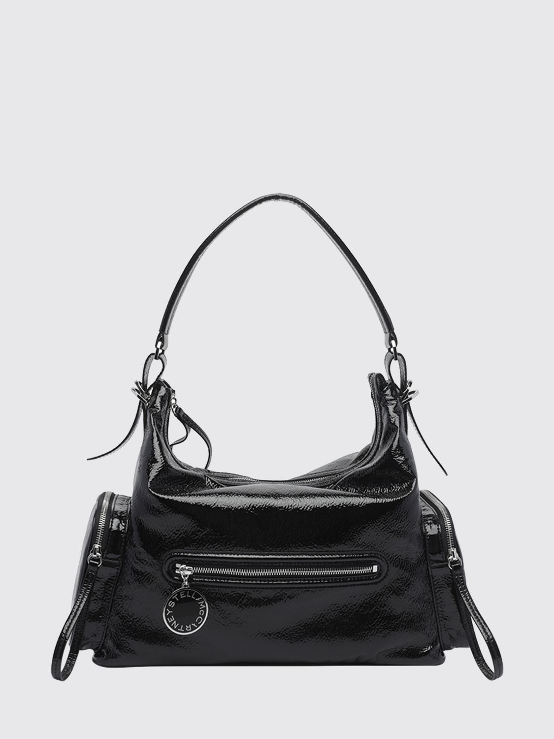 STELLA MCCARTNEY Dartmoor Naplak Shoulder Bag with Metallic Logo
