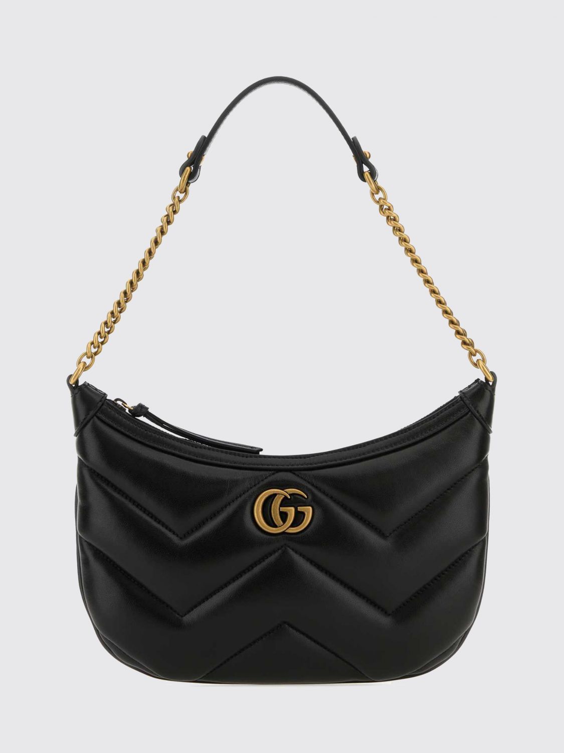 GUCCI GG Marmont Matelassé Nappa Hobo Shoulder Bag with Monogram