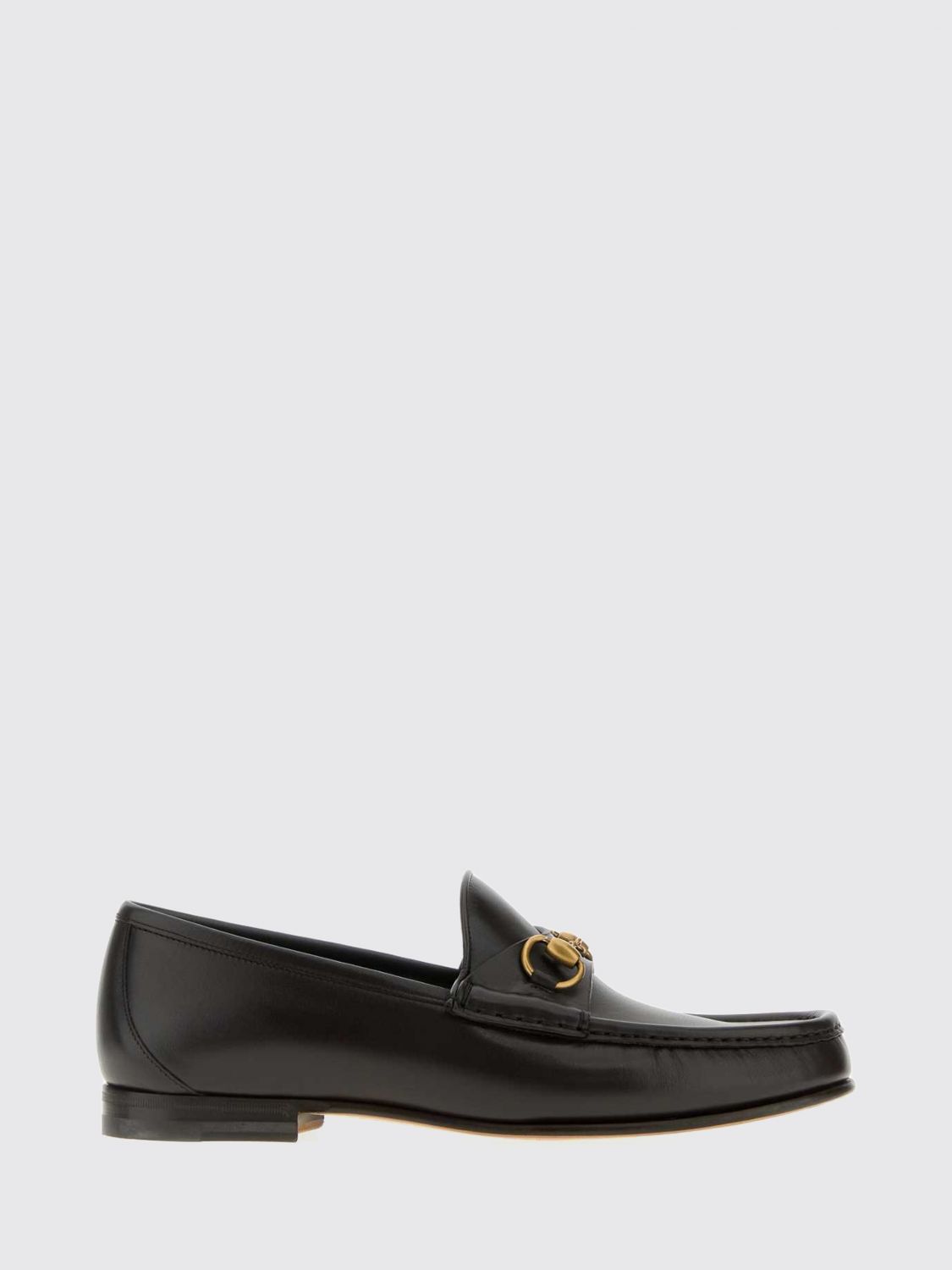 GUCCI Penny Loafer aus Glattleder mit goldfarbenem Horsebit-Detail