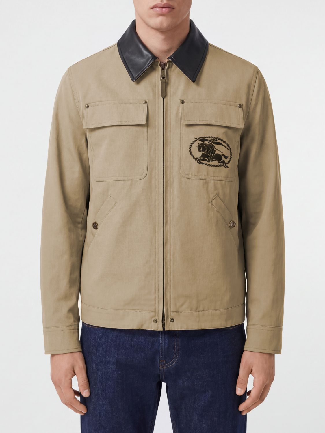BURBERRY Jacket Men color Beige