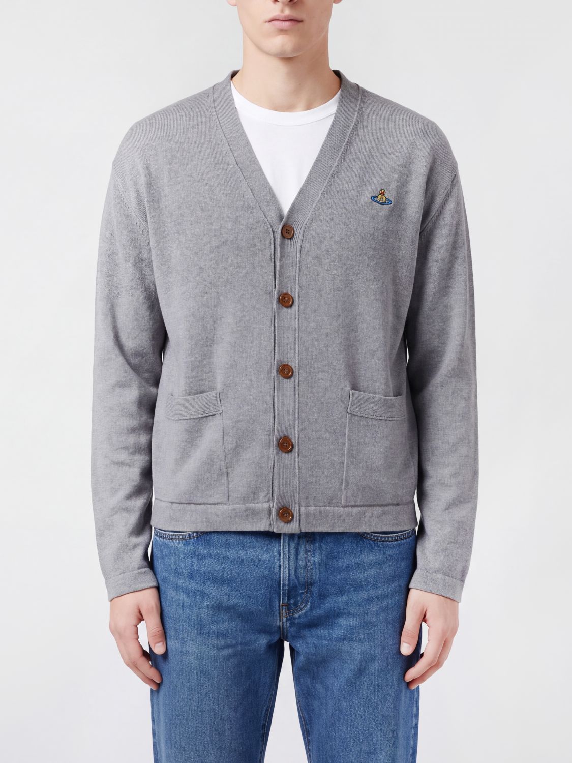 VIVIENNE WESTWOOD Orb Logo Cotton and Cashmere Cardigan
