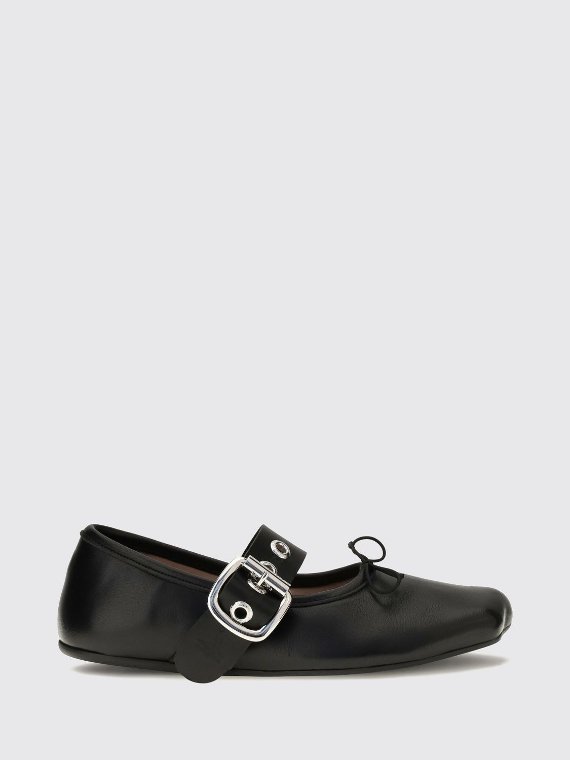 Vivienne Westwood Alice Mary Jane Flats in Smooth Leather with Bow
