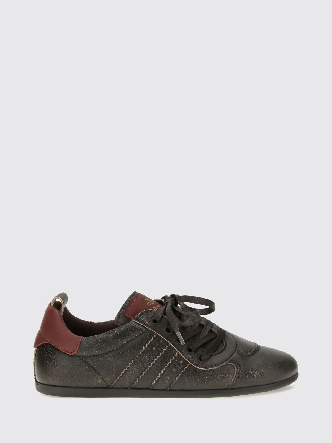 Vivienne Westwood Drunken Bicolor Leather Low-Top Sneakers with Printed Logo