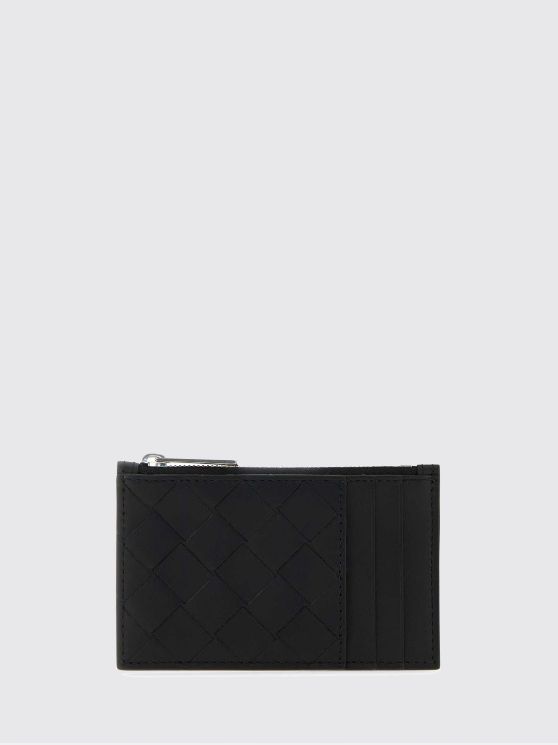 BOTTEGA VENETA Intrecciato Leather Card Holder with Zipped Coin Purse