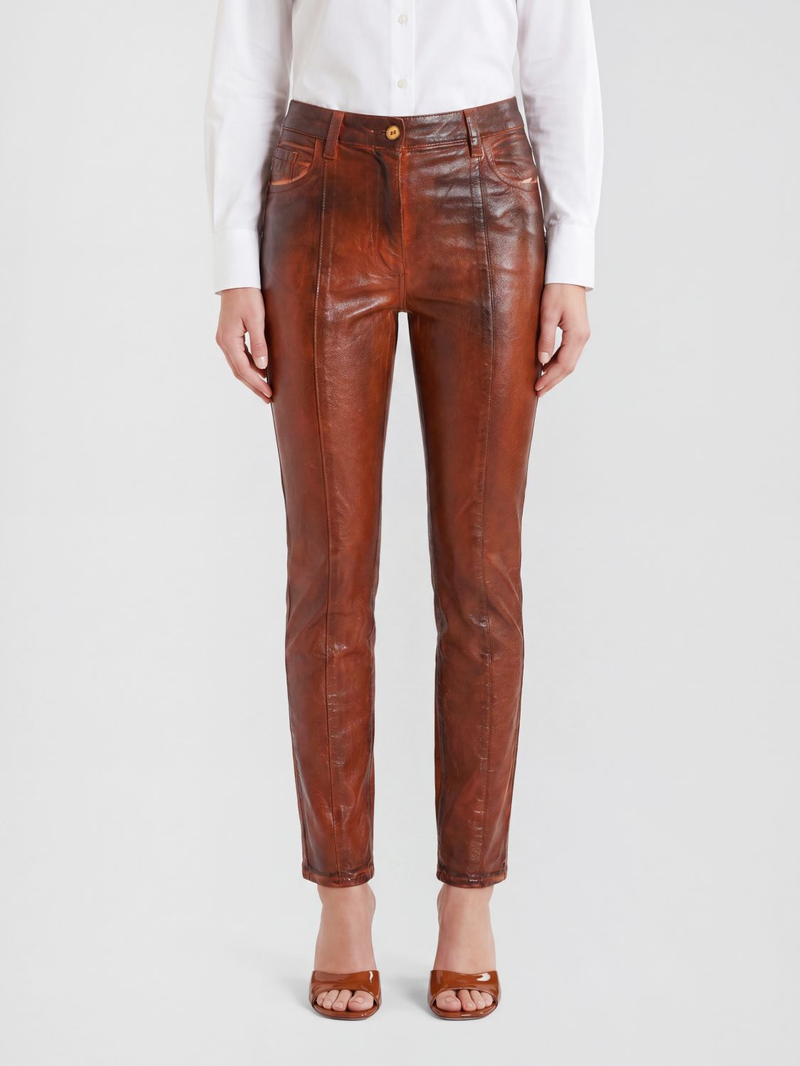 ELISABETTA FRANCHI High-Waist Skinny-Jeans von aus Stretch-Denim mit Used-Effekt