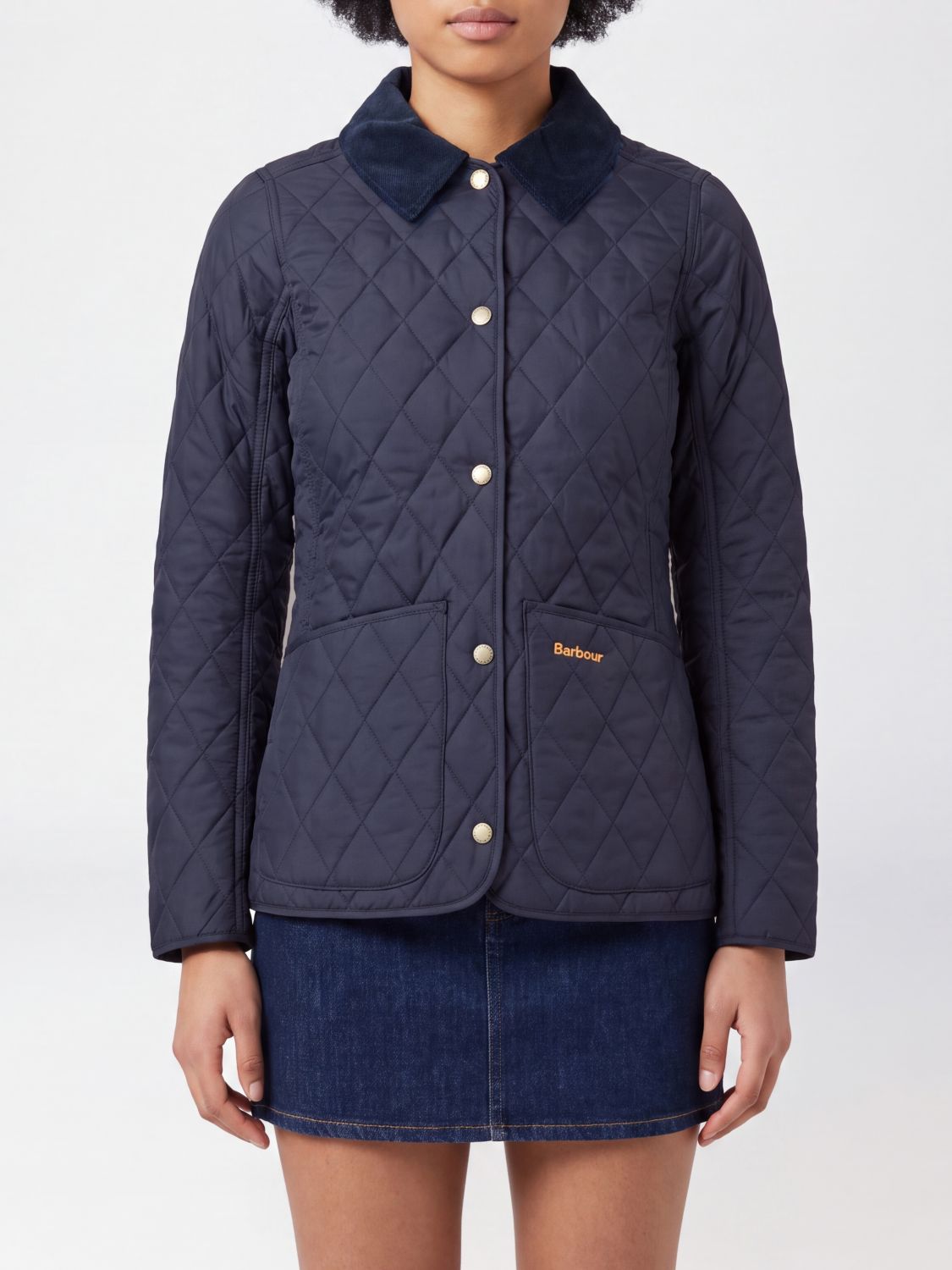 BARBOUR Annadale Slim Fit Steppjacke mit Cordkragen