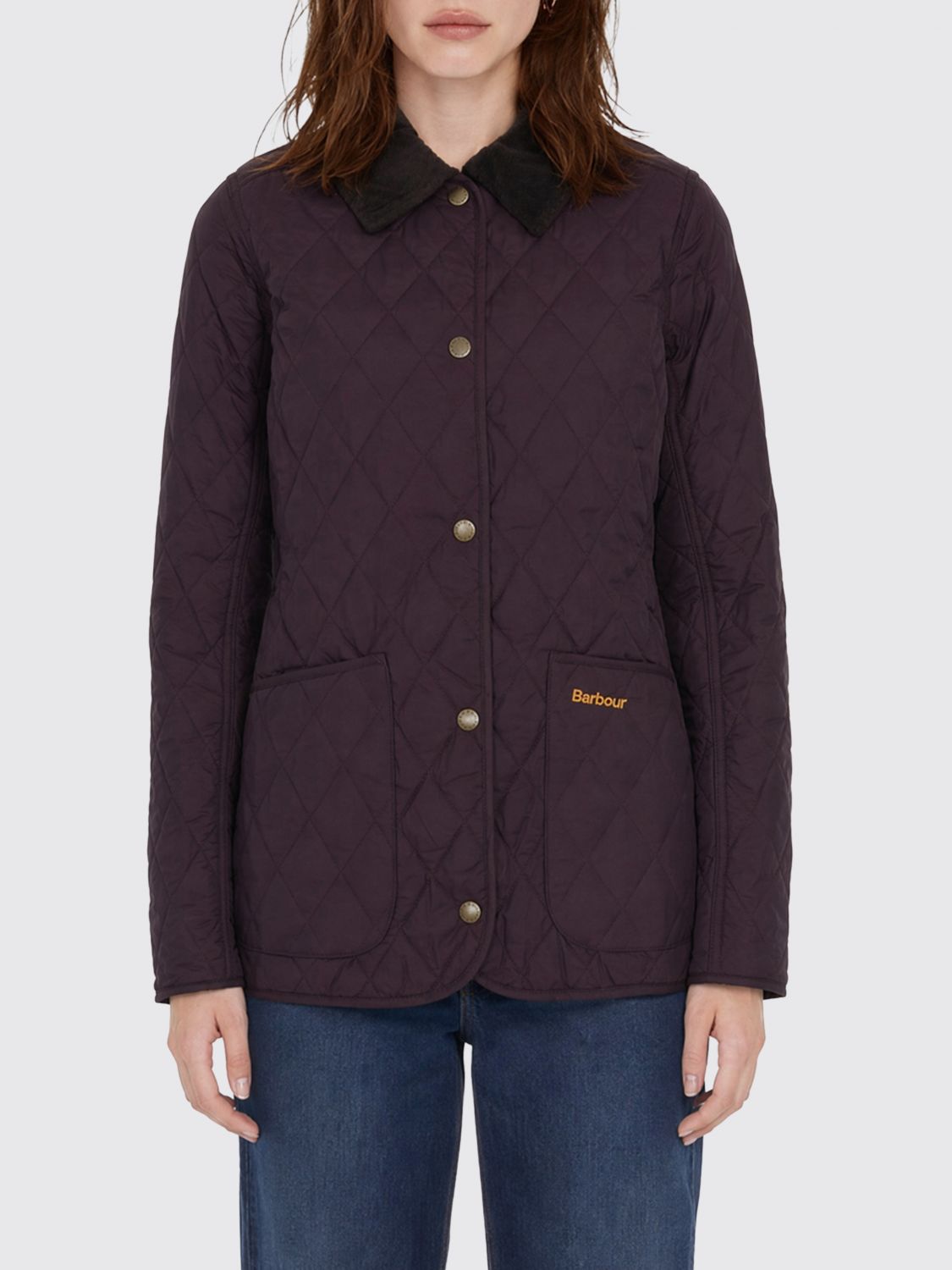 BARBOUR Annadale Slim Fit Steppjacke mit Cordkragen