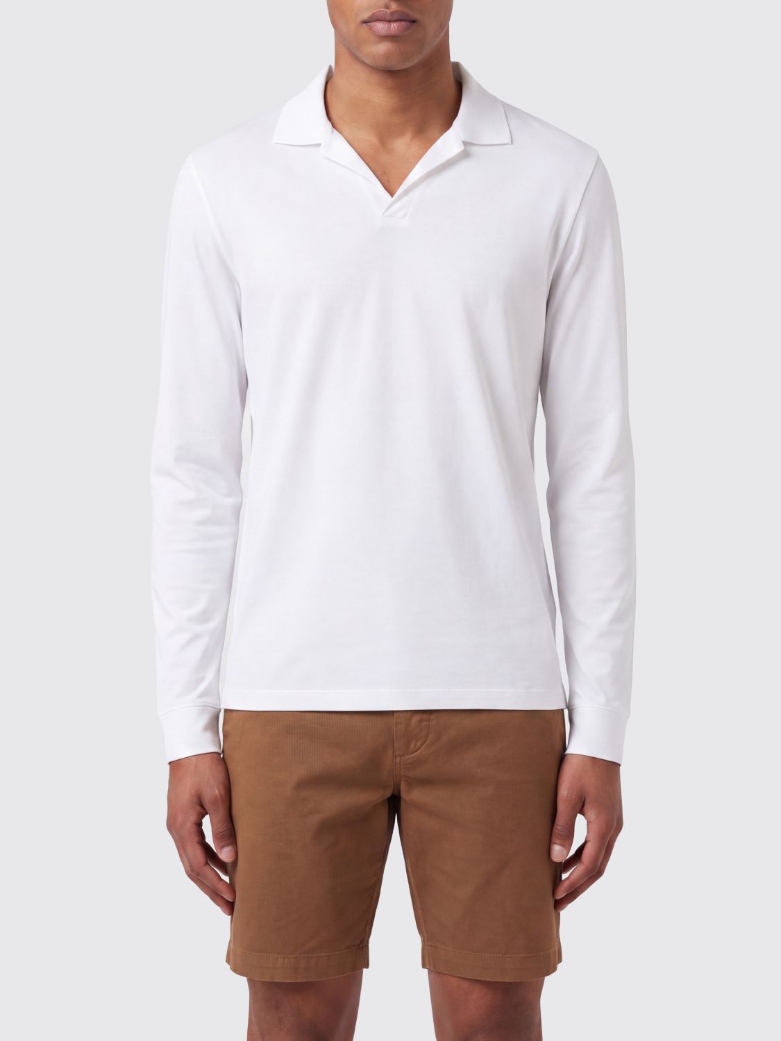 Mc2 Saint Barth Henry Slim Fit Stretch Cotton Long-Sleeved Polo Shirt