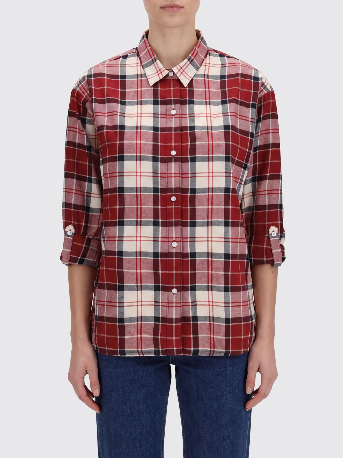 BARBOUR Camicia in cotone a maniche lunghe con motivo check e vestibilità relaxed