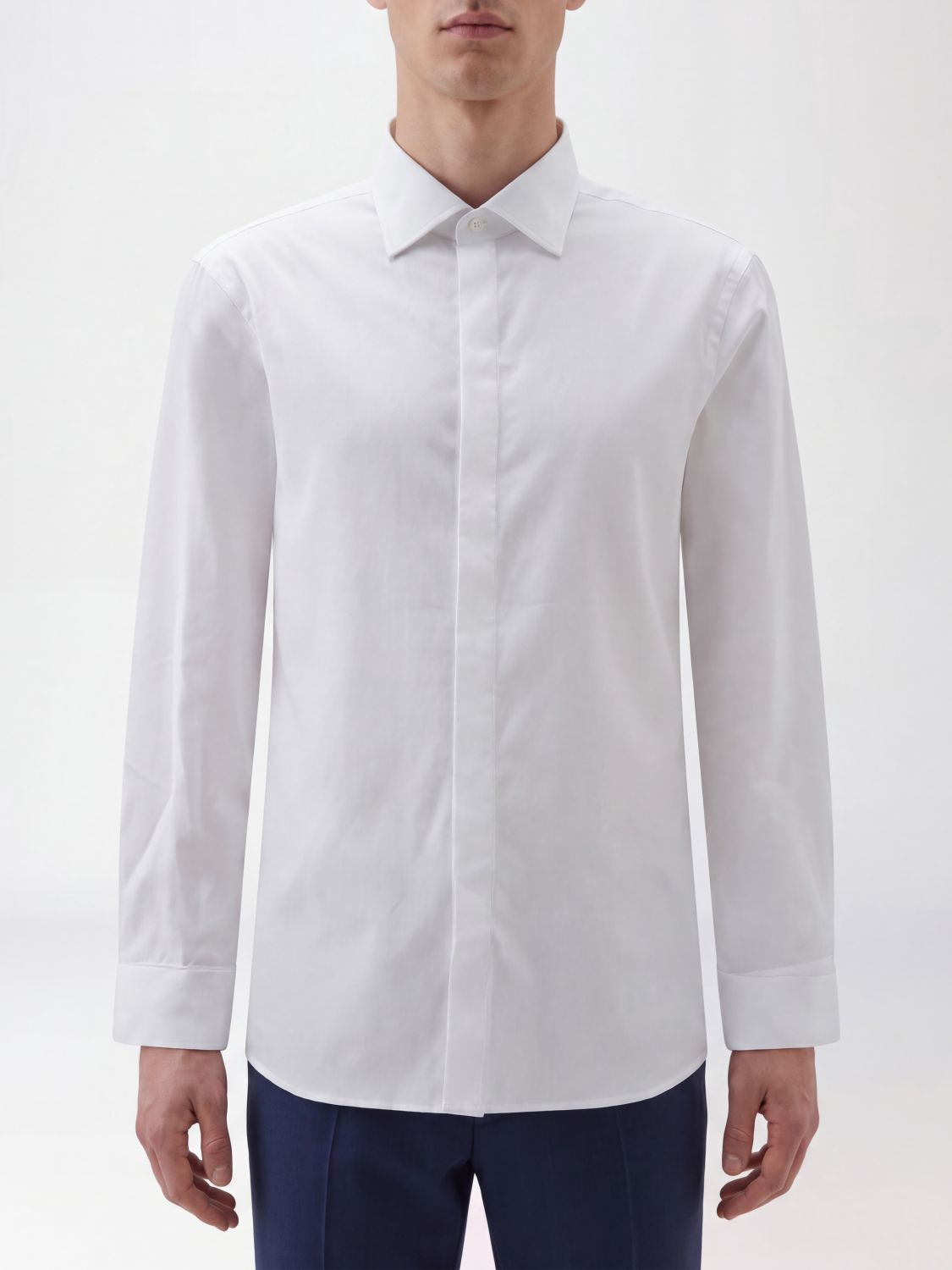 GIORGIO ARMANI Camicia classica in popeline di cotone