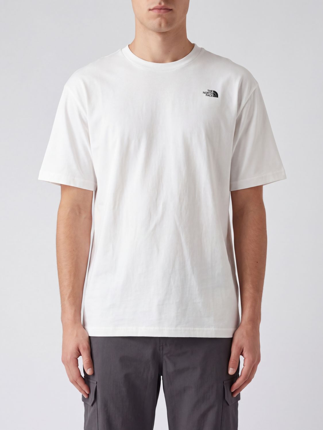 THE NORTH FACE Rundhals-T-Shirt aus Baumwolle mit Kontrast-Logo