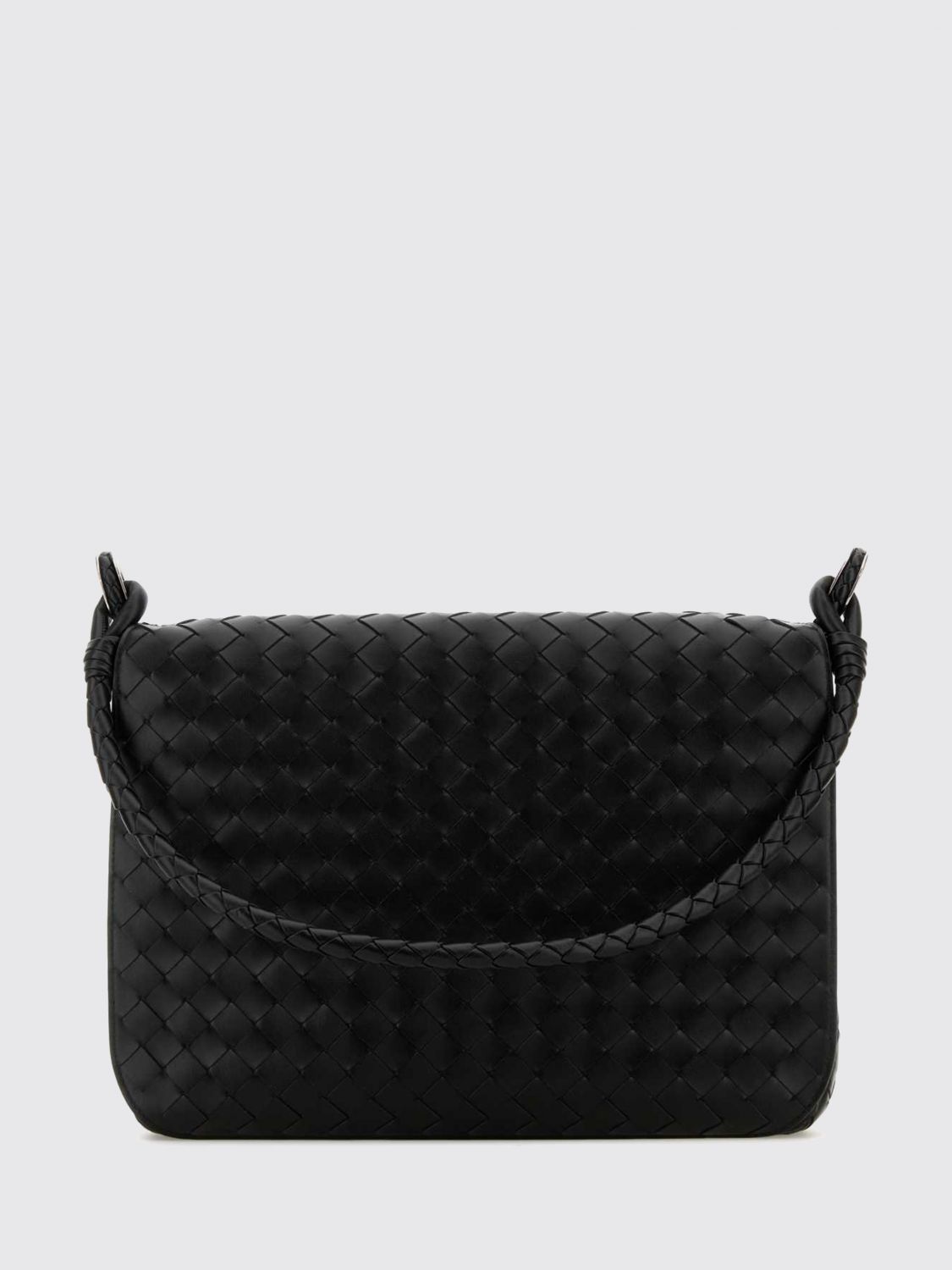 BOTTEGA VENETA Swing Intrecciato Woven Calfskin Leather Messenger Bag