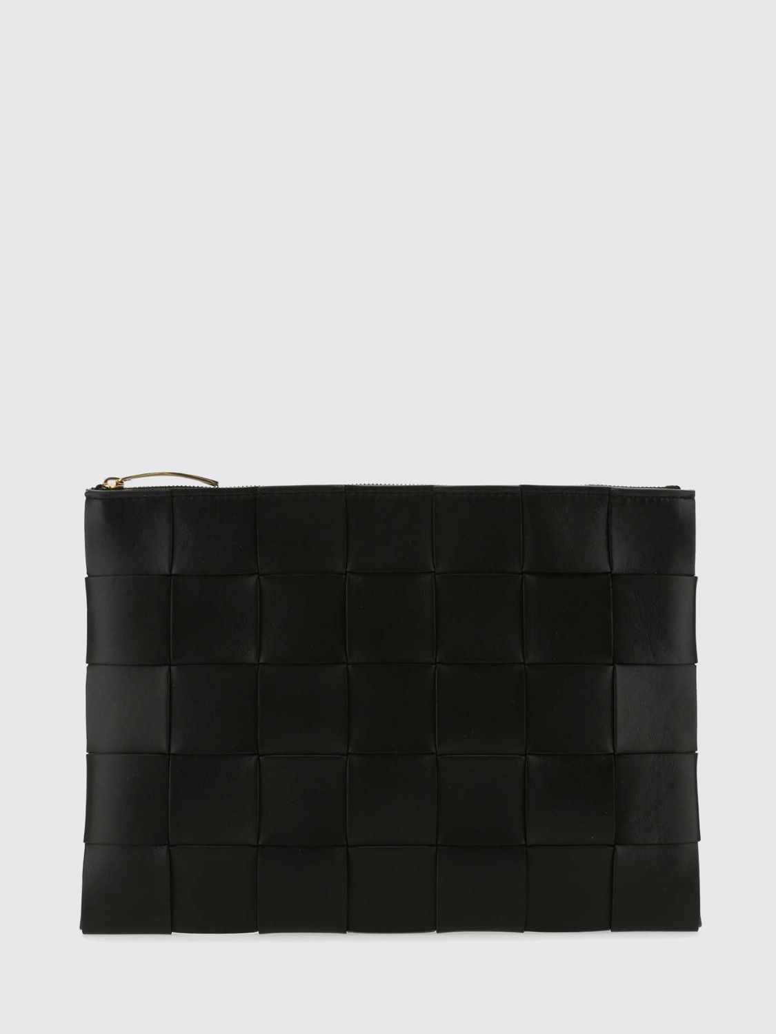 Bottega Veneta Rectangular Clutch in Intrecciato Lambskin with Zip Closure · OS