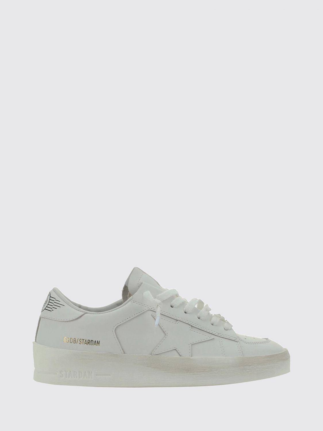 Golden Goose Stardan Calfskin Leather Sneakers with Distressed Effect · 36