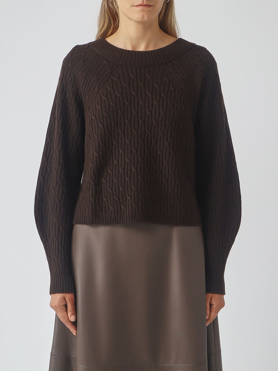 Mm Max Mara Sweater Woman Color Dark In 暗色