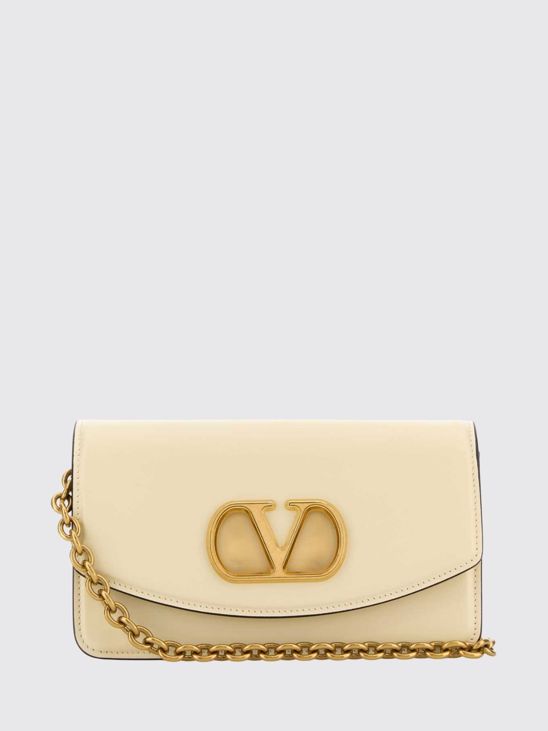 VALENTINO GARAVANI Vain Leather Shoulder Bag with VLogo Signature