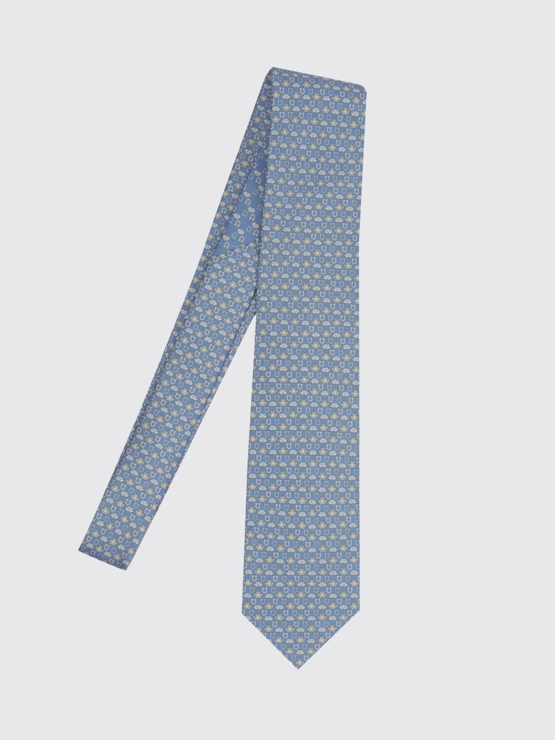 FERRAGAMO Tie Men color Blue