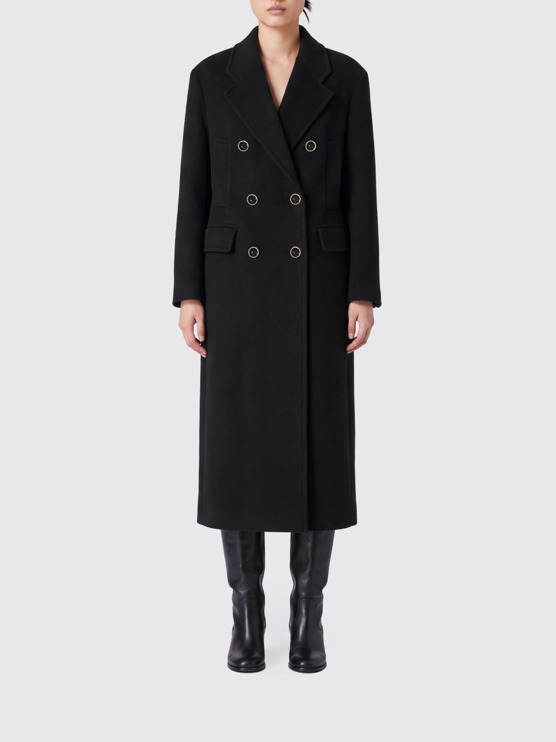 PINKO Coat Woman color Black