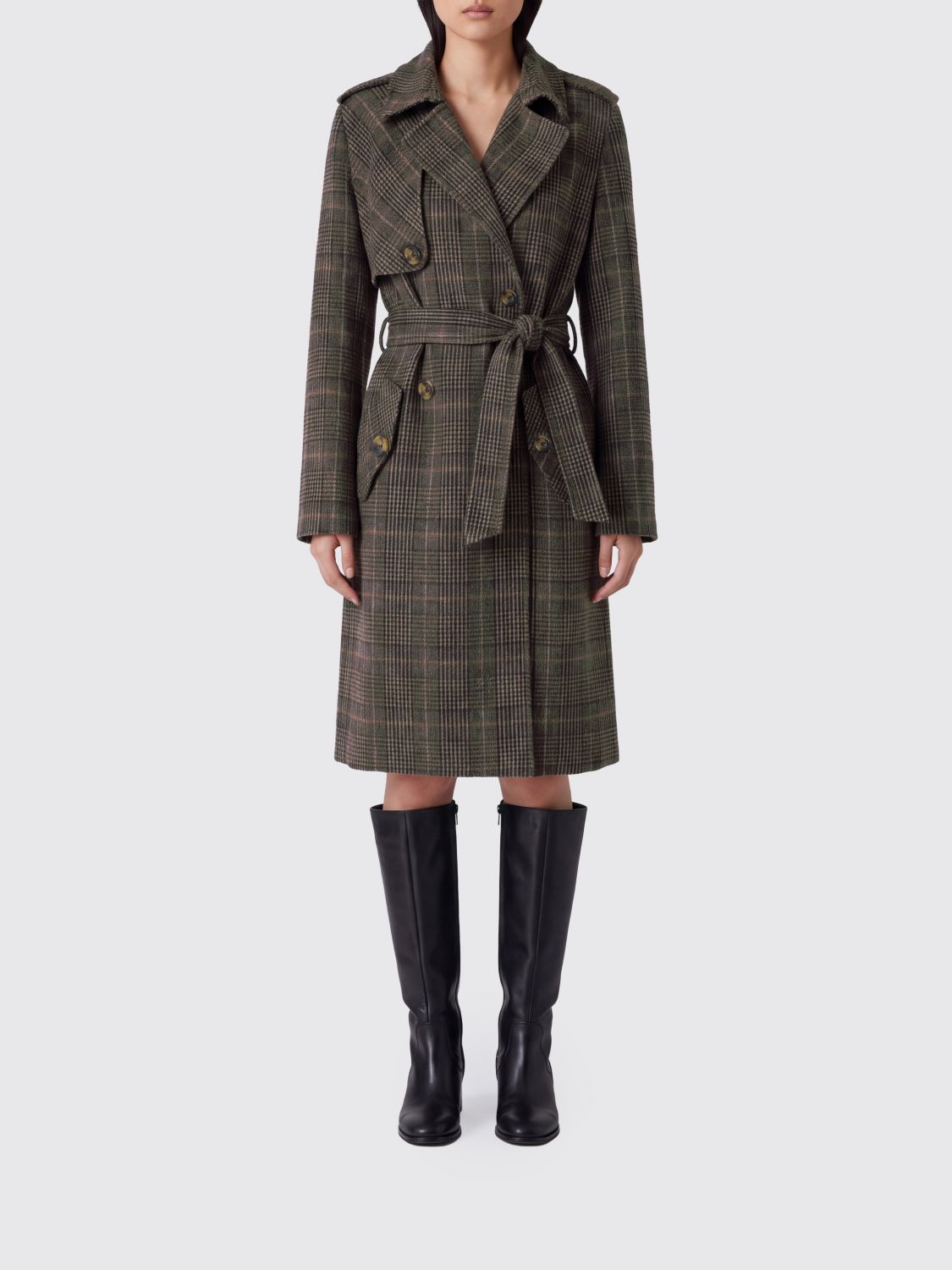 LIU JO Coat Woman color Brown