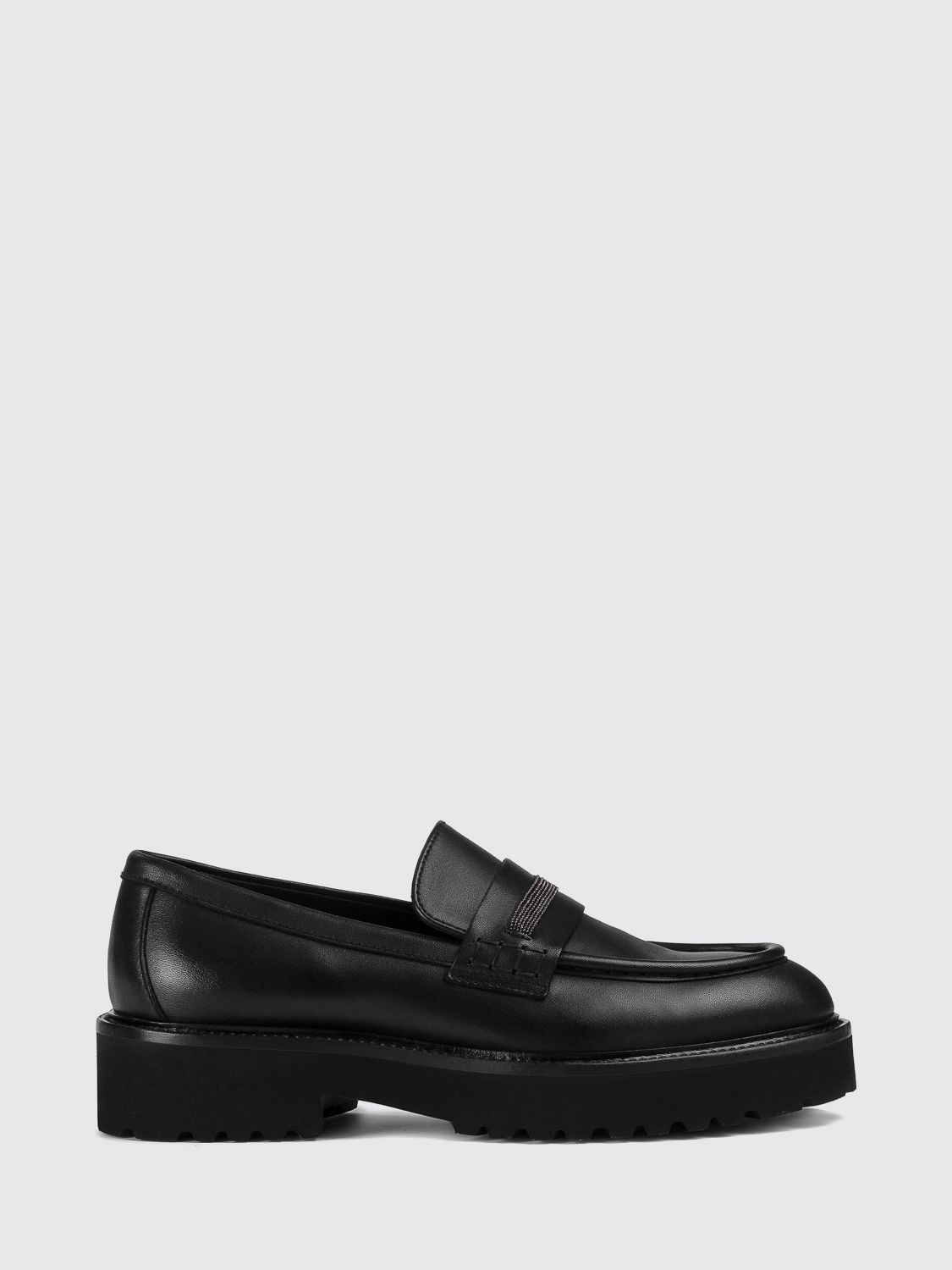 DOUCAL'S Pennyloafer aus Glattleder mit Profilsohle