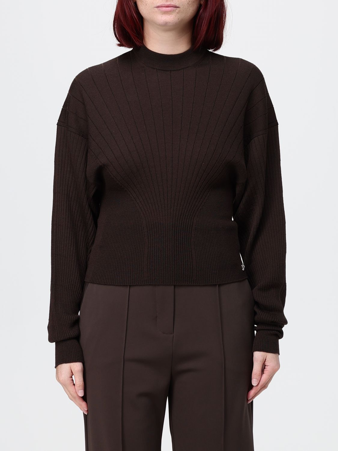 SPORTMAX Sweater Woman color Brown